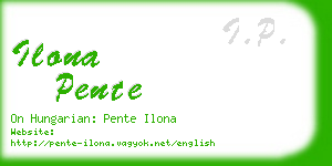 ilona pente business card